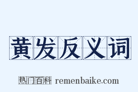 黄发反义词是什么意思的图片